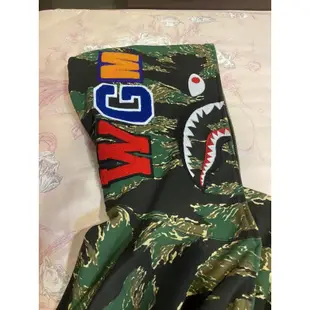 A BATHING APE BAPE TIGER CAMO SHARK FULL ZIP HOODIE 虎紋 鯊魚 外套