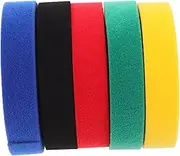 KALLORY Silicone Thread Management Tool 5 Pcs Carpet Marking Strips Rug Tapes Black for Classroom Home Nyl
