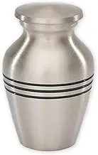 (Keepsake, Pewter) - Dignity Pewter Keepsake Urn for Ashes by Beautiful Life Urns - Small Size - NOT Intended for Full Cremation Ash Quantity
