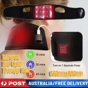 LED Infrared Red Light Therapy Belt Facial Lifting Slim Double Chin Reducer Pad