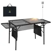 Camping Table, Grill Table, Tailgate Table, Solar Panel Table, w/ USB Type-C&DC