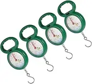 HEALEEP 4Pcs Portable Hook Scale Handheld Plastic Spring Luggage Weighing Scale for Home Kitchen Fishing Travel Use Lightweight Easy to Operate