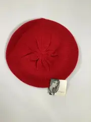 Womens Jaclyn Smith Red Winter Beret Hat NEW! NWT