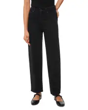 Whistles High Waist Barrel Jeans in Black