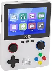 Handheld Game Console, 3.5 Inch IPS OCA Color Screen, Support 11 Emulators, 32G Memory Card, TV Output for MD, CPS, SMD Players (White)