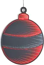 Lexi Lighting Infinity Hanging Christmas Bauble, LED Acrylic Ornaments Light, Red White Lighting Color, Battery Operated, Indoor Use for X-mas Tree Decoration