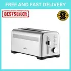 Sunbeam 4 Slice Long Slot Stainless Steel Bread QuickCheck Toaster Browning | AU