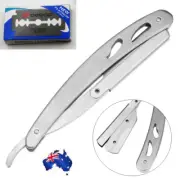 Stainless Steel Shaving Sharp Razor Blades Hair Beard Cutting With 10pcs Blades