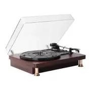 Vintage Retro Vinyl Record Player Built-in Speakers Bluetooth PVC Dust Cover