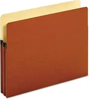 Pendaflex Standard Expanding File Pockets, Manila, Straight Cut, 1 Pocket, Letter, Red