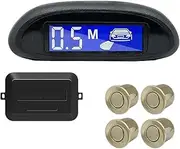 Parking sensors Parking Sensor Car with Parktronic Reverse L-ed Monitor 4 Sensors Radar Detector(Gold)