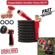 Pocket Hose Copper Head, Pocket Pivot Expandable Garden Hose 50 FT, Swivels 360°