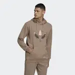 S.G ADIDAS ORIGINALS Q1 HOODIE HC9450 卡其 男 三葉草 男 長袖 連帽上衣 帽T