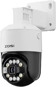 ZOSI C296 5MP 3K Add-on PoE PT Camera Outdoor, AI Face Human Vehicle Detection, Starlight Night Vision, 2-Way Talk, Auto Track, Pan/Tilt, Only Compatible ZOSI NVR