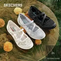 在飛比找Yahoo!奇摩拍賣優惠-100％原廠Skechers斯凱奇夏季復古瑪麗珍鞋平底單鞋蕾