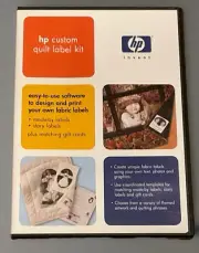 HP Custom Quilt Label Kit Software Design Make Your Own Sewing CD Quilting Excel