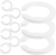 ABOOFAN 10pcs Lamp Socket Adapter Rings Plastic Lamp Shade Holders Sturdy Light Fixture Replacement Parts Easy Installation for Various Lighting Needs