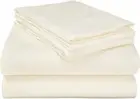 800TC Egyptian Cotton AU Bed Sheet Set King/Single/3-Quarter/Queen Ivory Solid