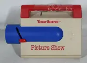 RARE! 1989 TEDDY RUXPIN PICTURE SHOW PROJECTOR WITH STORY REELS & ANIMATION TAPE