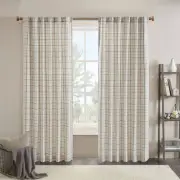 84"x50" Preston Plaid Rod Pocket and Back Tab Room Darkening Curtain Panel