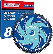 LSHUZIYU. 216mm 80T, Centre Hole 30mm with 25.4-22.23-20-15.88mm Washer. Wood Working Circular Saw Blade. Mitre Saw Blade, Table Saw Blade