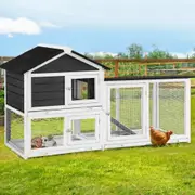 180cm X 53cm X 94cm i.Pet Chicken Coop Rabbit Hutch Extra Large Wooden Run Cage House