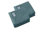8pc Dickies Zero Twist Rib Towel 33x33cm Soft Hand Bath Clean Washer Petrol Blue