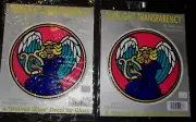 ANGEL Of HARP, "STAINED GLASS," DECAL/SUN CATCHER for Glass, (4.50" Dia.) New