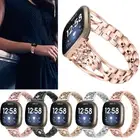 For Fitbit Versa 3/4 Sense 2 Luxury Rhinestones Stainless Steel Watch Band Strap