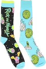 [Hyp] Rick and Morty Logos Portal Crew Socks 2 Pair Pack