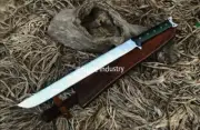 28'' Handmade Carbon Steel Full Tang Hunting Sword With Sheath Fixed Blade