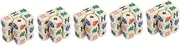 ifundom 5sets Rounded Corner Poker Dices Fun Game Dice Set Portable Drinking Game Props Acrylic Dice Chips Great for Parties Bars 15pcs*5