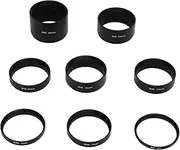 Telescope Extension Tube Set, 8 PCS Aluminum Alloy M48X0.75 Astronomical Extension Tube Kit 3 5 7 10 12 15 20 30mm Extending Ring for Astronomical Telescope Photography