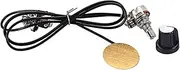 Vaguelly 27mm Piezo Transducer B500k Potentiometer Kit for Acoustic Guitar with Output Jack No Soldering Easy Install Gk101