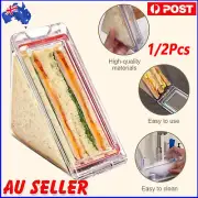 Reusable Sandwich Wedge Box Triangle Sandwich Container Plastic Sandwich Bag MQ