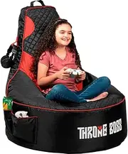 Gaming Bean Bag Chair for Adults & Kids [No Filling], Teens, Dorm Chair, Video Game Chairs, Beanbag Gaming Chair (Red, Child)