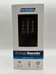 New Schlage Encode Smart WiFi Deadbolt with Century Trim in Black Easy To Instal