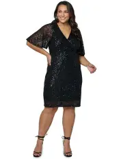 [Pink Dusk] Tales From The Bar Sequin Mini Dress in Black