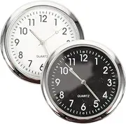 Mobestech 2sets Car Clock Automobile Clock Car Decor Pendant Car Dash Clock Stick on Clock Clocks Clock for Accessories for Interior Car Dashboard Clock Car Digital Clock 2pcs*2