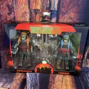 NECA Teenage Mutant Ninja Turtles III TMNT Michelangelo Leonardo Figure Set NEW