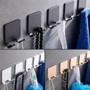 Black Robe Hook Wall Hook Towel Hook Stainless Steel Coat Hook Rustproof Hook Ha