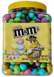 M&M's Peanut Chocolate Easter Candy Jar 62 Oz.
