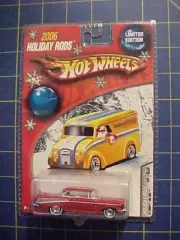 HOT WHEELS 2006 HOLIDAY RODS RED '57 CHEVY BEL AIR! NIP REAL RIDERS CHEVROLET