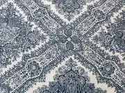 Cowtan & Tout Blue Floral Diamond Linen Print Fabric- La Portugesa Delft 1.10 yd