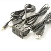 Car Dash Flush Mount Type C USB Dual Port AUX Extension Panel Cable Adapter Kit (for: Porsche)