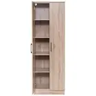 5 Tier Multi-Purpose Wooden Cupboard Oak Pantry Kitchen Storage Cabinet