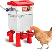 Float-Controlled Automatic Chicken Waterer & No Waste Feeder - Chicken Coop