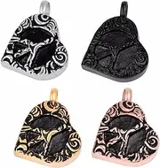 DOTUIARG 4pcs Peace in My Heart Stainless Steel Memorial Ashes Jewelry for Women Men Keepsake Cremation Urn Pendant Necklace + Funnel