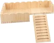 ORFOFE 1 Set Wood Hamster Platform with Ladder Hamster Cage for Pets Easy Installation Comfortable Perch for Guinea Pigs and Chinchillas Durable Design