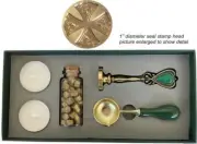 Celtic Cross Wax Seal Stamp Set - seal stamp, beads, wax melting spoon, more!